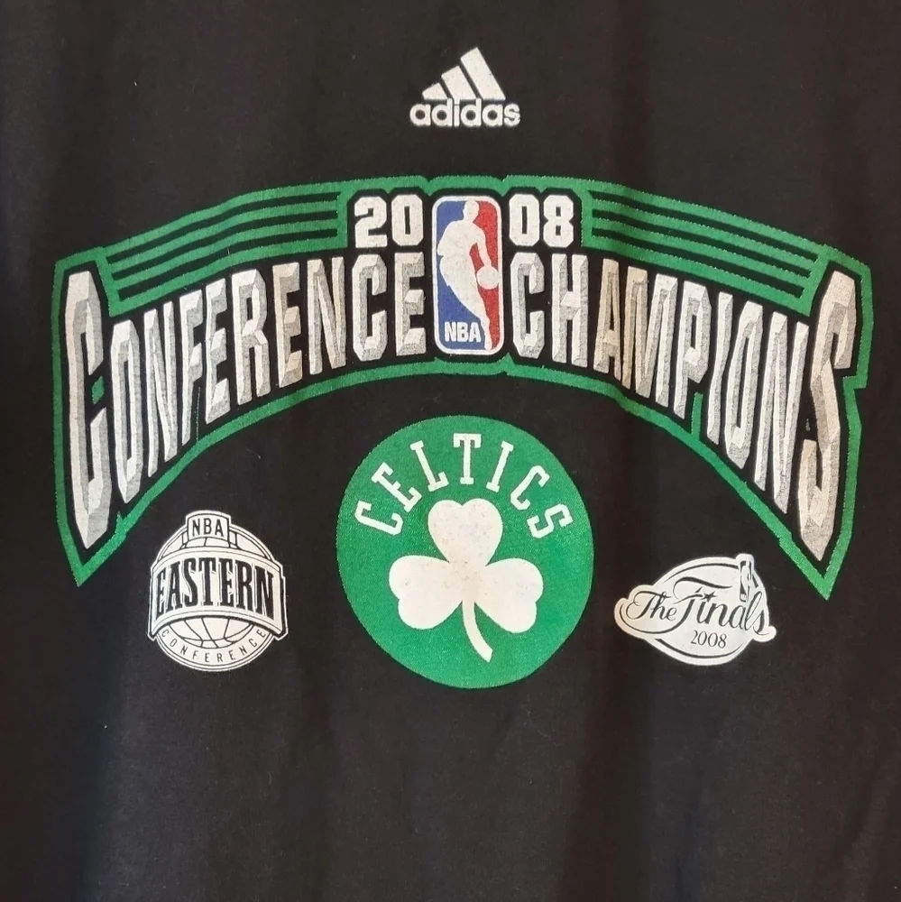 ADIDAS "Celtics 2008 Conference Champions" Commemorative T-Shirt - Picture 2 of 4